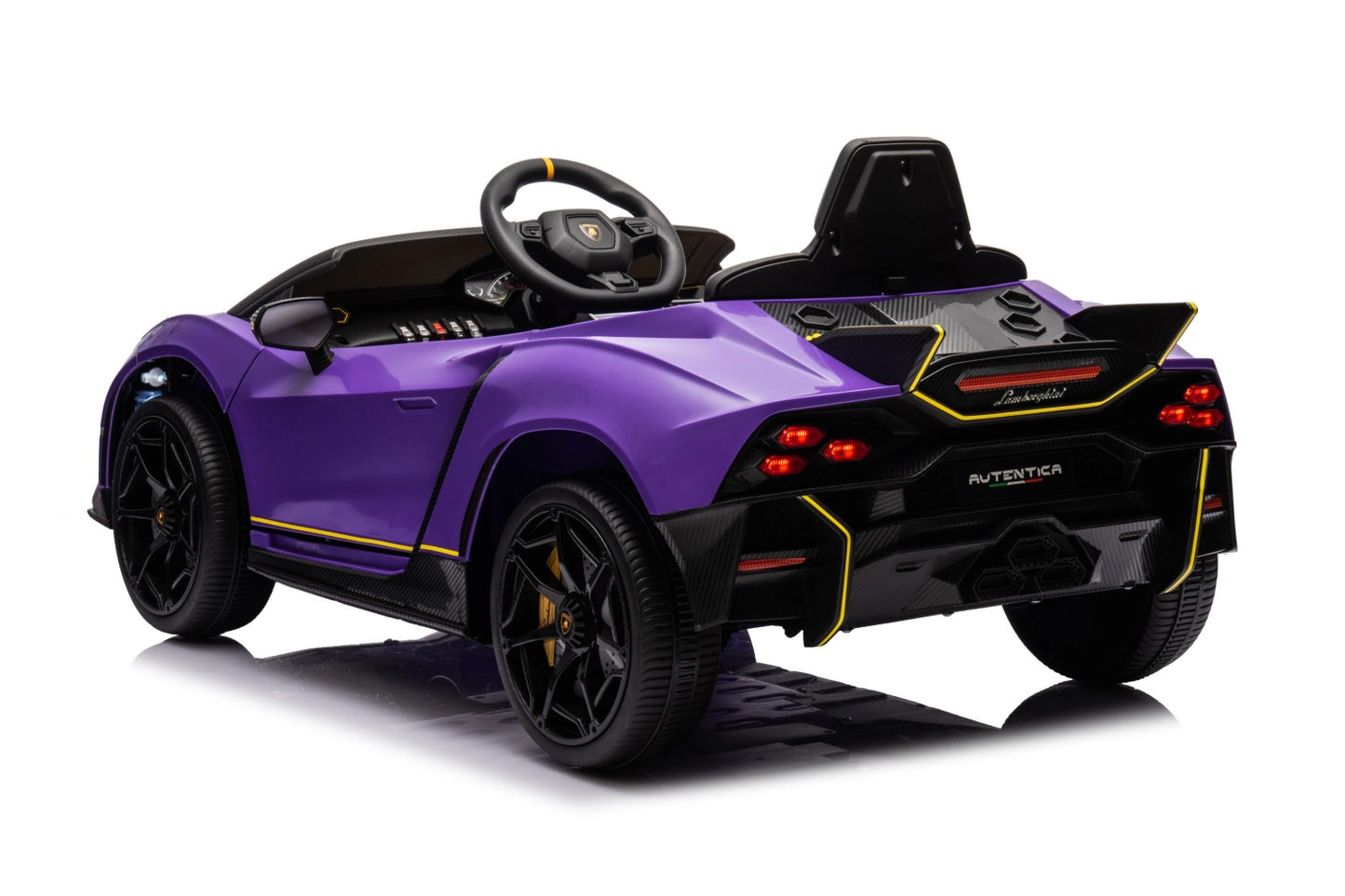 Licensed Lamborghini Revuelto Ride On Car for Kids, 12V Battery Powered Electric Vehicle, Remote Control Sports Car Toy with Music, Bluetooth, USB, Headlight, Purple