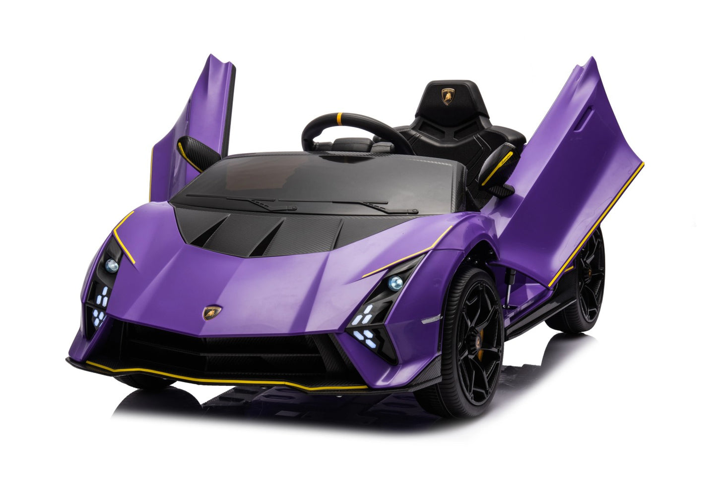 Licensed Lamborghini Revuelto Ride On Car for Kids, 12V Battery Powered Electric Vehicle, Remote Control Sports Car Toy with Music, Bluetooth, USB, Headlight, Purple