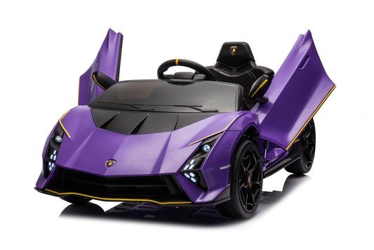 Licensed Lamborghini Revuelto Ride On Car for Kids, 12V Battery Powered Electric Vehicle, Remote Control Sports Car Toy with Music, Bluetooth, USB, Headlight, Purple