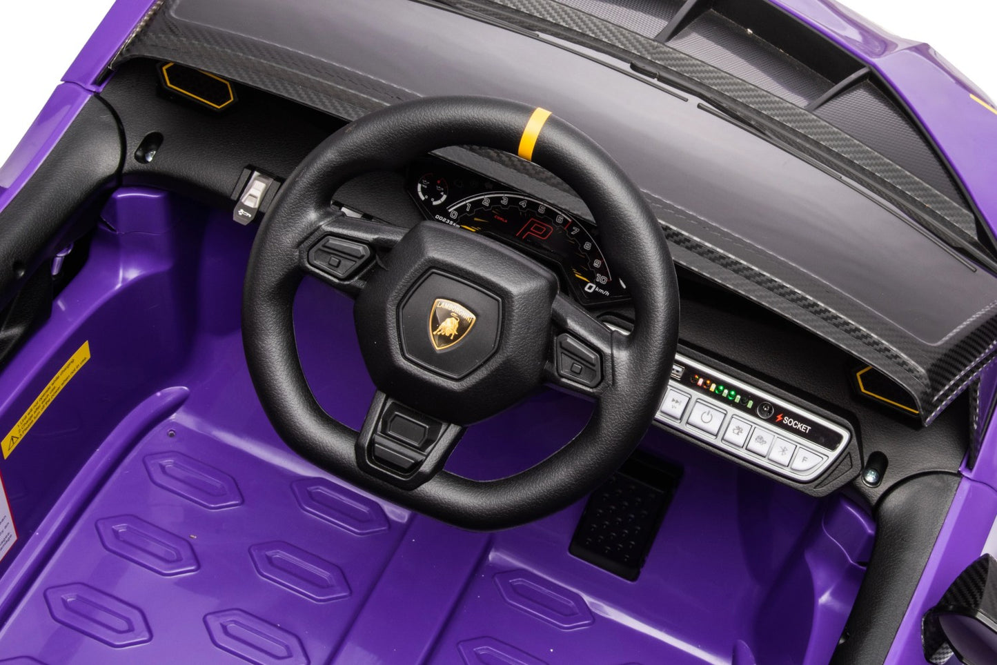 Licensed Lamborghini Revuelto Ride On Car for Kids, 12V Battery Powered Electric Vehicle, Remote Control Sports Car Toy with Music, Bluetooth, USB, Headlight, Purple